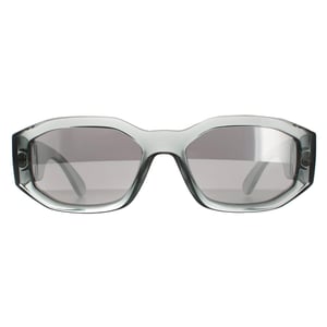 Versace rechthoek unisex transparant grijs licht grijs zilveren spiegel ve4361 zonnebril