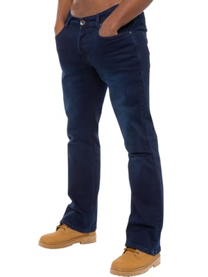 Enzo Heren Bootcut Stretch Denim Jeans