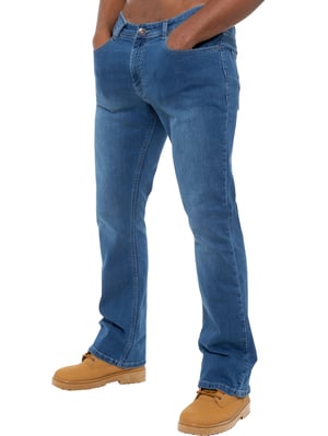 Enzo Heren Bootcut Stretch Denim Jeans