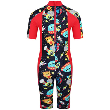 Speedo Korte Mouw Zip Up All In One Zonbescherming Junior Zwempak