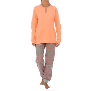 GEOMETRISCH ORANJE KL45187 winterpyjama voor dames