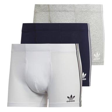Heren adidas Originals 3-pack Comfort Flex Cotton 3 Stripes Trunks in Multi