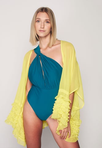 Herita Kimono met Ruches - Geel