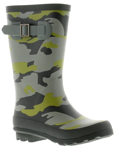 Rockstorm camouflage jongens regenlaarzen voor jongens groen camo