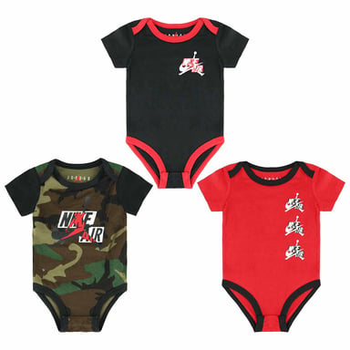Nike Air Jordan 3 Pack Groen Rood Zwart Jongens Baby Bodysuits DB7274 900