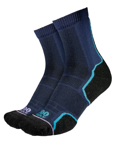 1000 Mile - 2-Pack Dames Trail Repreve Enkel Laag Sport Hardloopsokken - Marineblauw