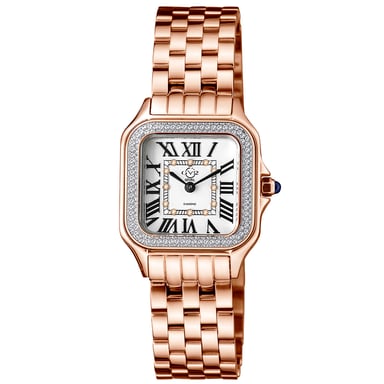GV2 Milan Dameshorloge 12111B Zwitsers Quartz Rose Goud Roestvast Staal Diamant