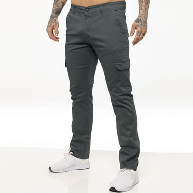 Enzo Mens Cargo Combat Chinos