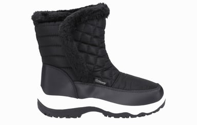 Cotswold Butterrow Textiel Dames Zwarte Winter Middelhoge Laarzen