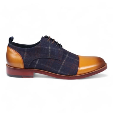 Justin Reess Heren Oxford Bruine Leren Brogue Schoenen - Ronnie