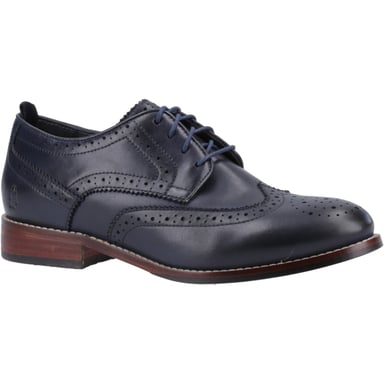 Hush Puppies Natalia Leer Vrouwen Navy Brogues Schoenen