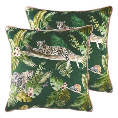 Jungle Leopard Cushions (Twin Pack)