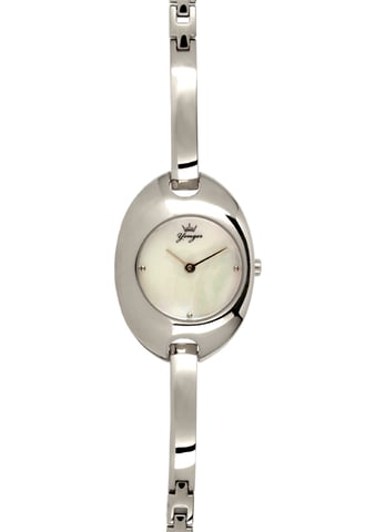 Yonger and Bresson: Silver Watch with White Dial