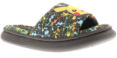 Pokemon Younger Childrens Novelty Slippers Borg Milo black