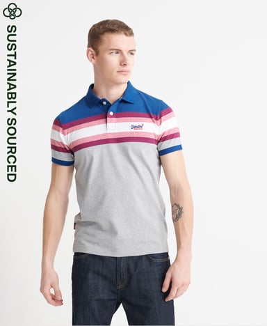 Superdry Gestreepte Malibu polo van biologisch katoen