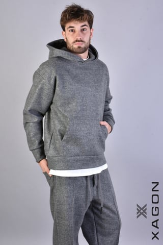 Xagon blouse Hoodie Mannen Grijs