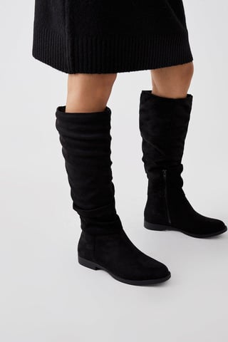 Karina Flat Ruched Boots