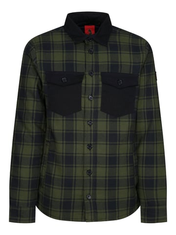 Luke 1977 Ellan Valley Regular Fit Overshirt Green