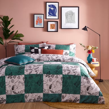 furn. Mythos Checkerboard Omkeerbaar Dekbedovertrek Set