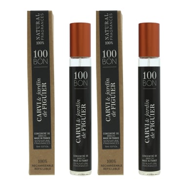 100 Bon Carvi & Jardin De Figuier Concentre Refillable Eau de Parfum 15ml x 2
