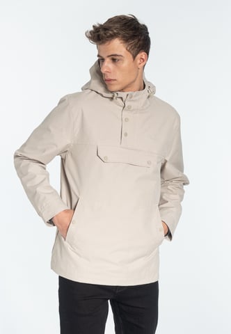 Shield Pullover hooded jacket in Stone