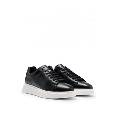 BOSS Orange Bulton Runn Mens Polished Leather Trainers With Rubber Outsole
