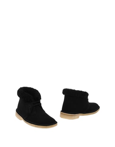 Clarks Originals Black Shearling Ankle Boots
