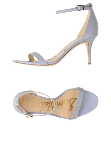 Sam Edelman Grey Leather Heeled Sandals
