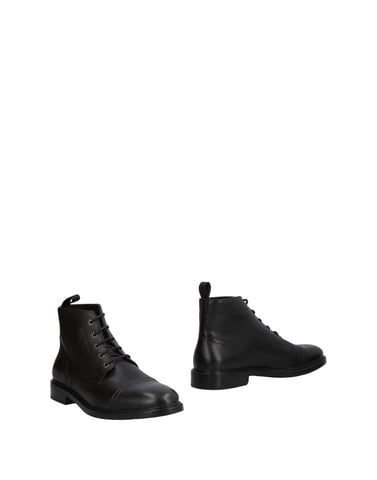 Geox Black Leather Ankle Boots