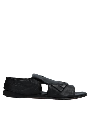 Moma Black Leather Sandals
