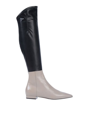 L' Autre Chose Dove Grey Colourblock Leather Boots