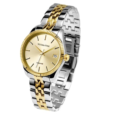 Victoria Hyde, horloge, goud-zilver, gouden wijzerplaat, kalenderfunctie