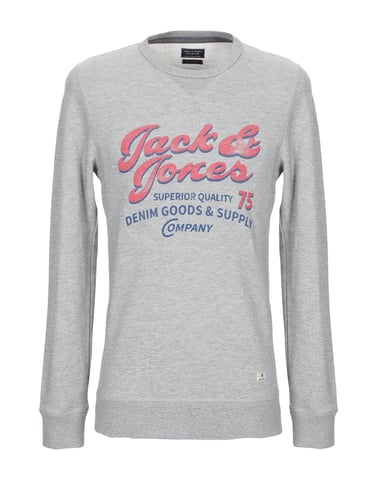 Jack & Jones Premium Grey Cotton Logo Sweatshirt