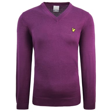 Lyle & Scott Golf Heren Paarse Trui