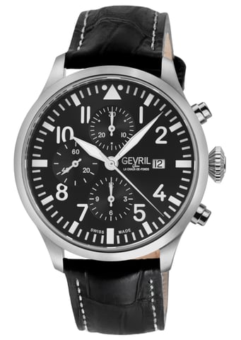 Gevril Vaughn Chronograph 47100 Swiss Automatic ETA 7750 Watch