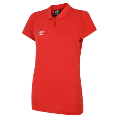 Umbro Dames/Dames Club Essential Poloshirt (Vermiljoen/Wit)