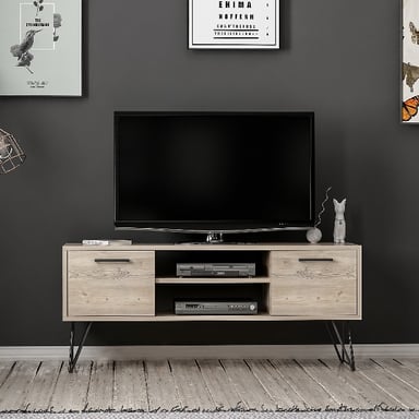 HOMEMANIA Almira TV-meubel, in Hout, zwart