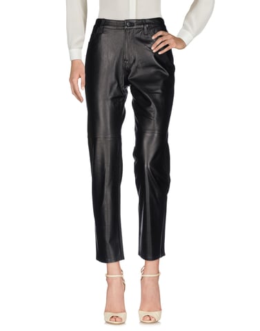 J Brand Black Lambskin Casual Trousers