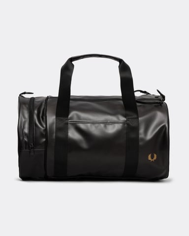 Winkel Voor Fred Perry Tonal Classic Barrel Polyester Zwarte/Gouden Crossbodytas