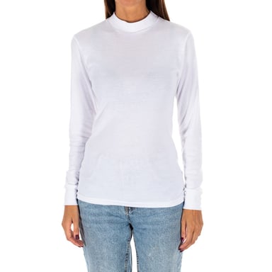 T-shirt met lange mouwen en halfhoge kraag 1625-M dames