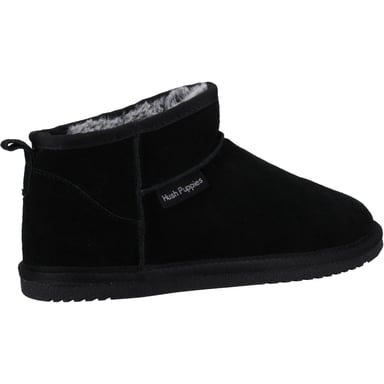 Hush Puppies Ashanti Suède Dames Zwarte Sloffen