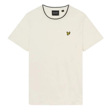 Lyle & Scott T-shirt met getipte kraag en krijt