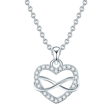 Necklace with pendant sterling silver zirconia white Rafaela Donata