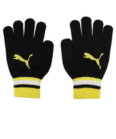 Puma Cat Logo Heren Zwart/Geel Handschoenen