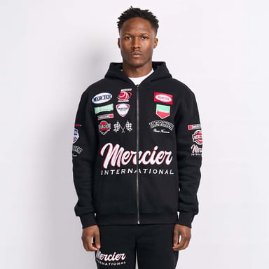 Heren Mercier International Zip Hoodie in zwart