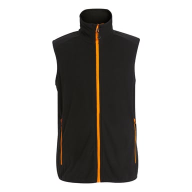 Regatta Heren Navigate Fleece Gilet (Zwart/Oranje Pop)