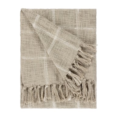 Yard Beni Check Fringed Dekentje