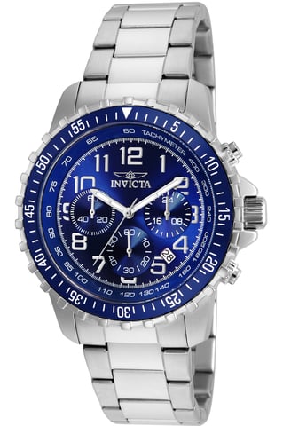 Invicta Specialty 6621 Heren Horloge - Quartz Uurwerk - Roestvrij Staal met blauwe Wijzerplaat - 45mm