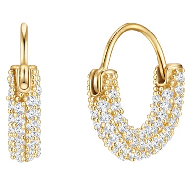 Hoop earring sterling silver yellow gold zirconia white Glanzstücke München