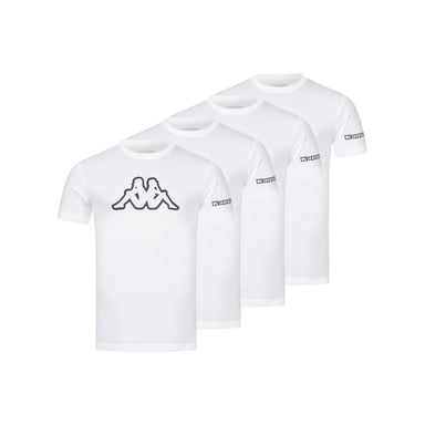 Kappa 4-Pack T-Shirt LOGO in White